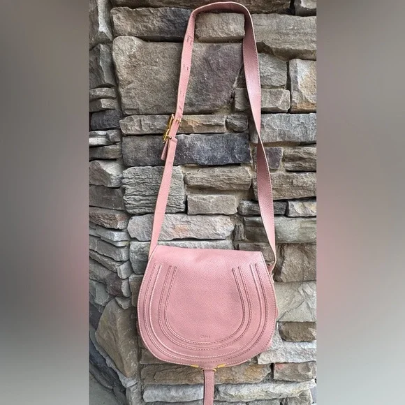 Chloe Marcie Crossbody Bag In Pink Anemone & Wallet Bundle